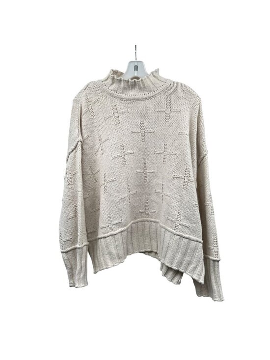 ee:some Sweaters - ee:some Womens Knit Pullover Sweater Mock Neck Cream Size Medium